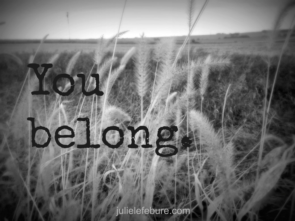 When You're Tired Of Not Belonging - Julie Lefebure