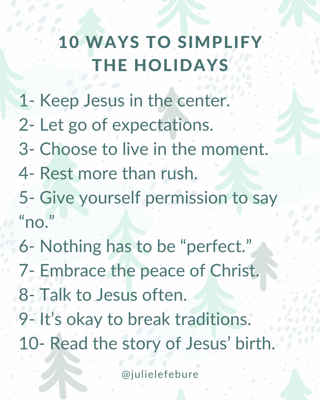 10 Ways to Simplify the Holidays